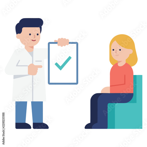 business man and woman with speech bubble