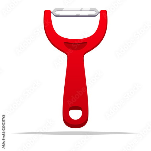 Obraz na płótnie Vegetable peeler cartoon vector isolated illustration