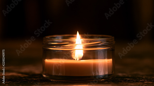 Candle burns brightly during Yom Kippur observance in a quiet space