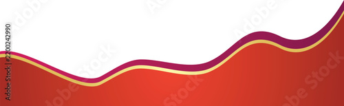 Minimalist red and purple wavy footer design with thin gold line accent for sophisticated invitation or certificate backdrop.