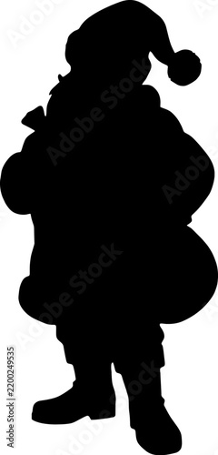 Santa Claus Holiday Silhouette Vector