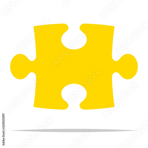 Obraz na płótnie Single puzzle piece vector isolated illustration