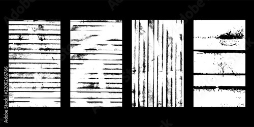 Weathered wooden textures with horizontal boards, vertical grain, scraped planks and aged timber surfaces