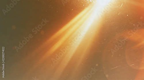 Golden Vintage Film Light Leak Background