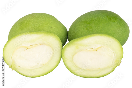 Baby mango sour isolated on white background