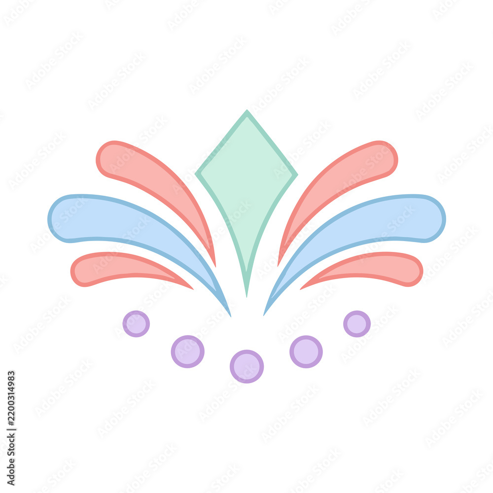 Fototapeta premium Abstract colorful splashes and circles