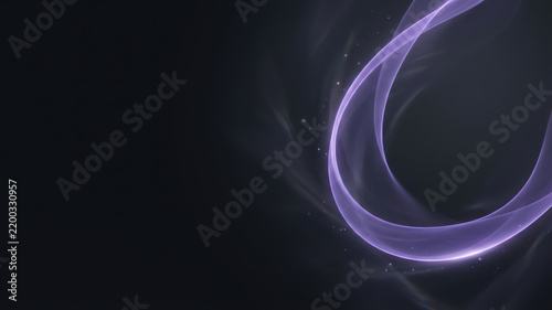 Purple light trail abstract technology background with glowing curve and soft particle detail for digital design inspiration