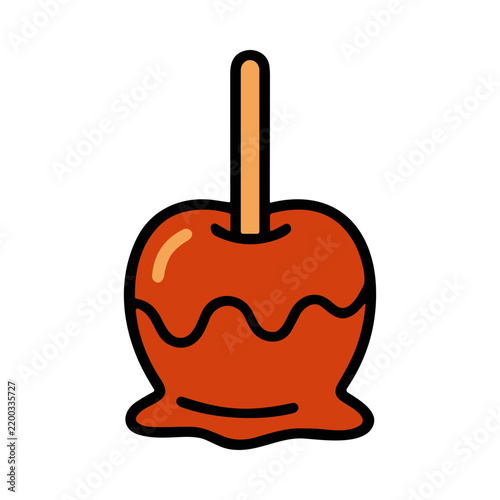 Caramel Apple Candy on a Stick Sweet Treat Fall Harvest Food