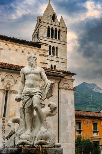 Historic duomo of Carrara, Italy: exterior