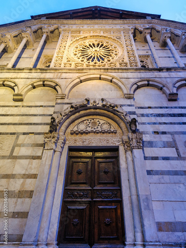 Historic duomo of Carrara, Italy: exterior