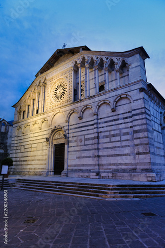 Historic duomo of Carrara, Italy: exterior