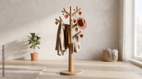 Obraz na płótnie Tree Branch Coat Hanger Stand 