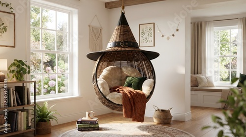 Obraz na płótnie Floating Witch Hat Reading Nook Chair 