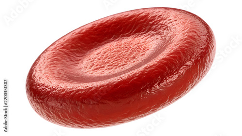 Human Red Blood Cell Erythrocyte 3D Microscopic Illustration Isolated on Clean White Background Stock Photo   