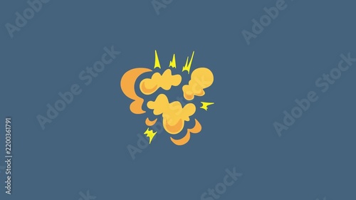 Cartoon Explosion Effect Animation for Gaming and Motion Graphics