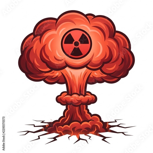 Radioactive Cloud Symbol Vector Art
