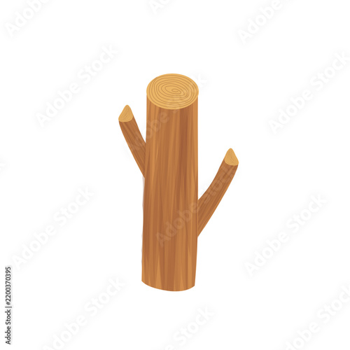 Flat design of fallen firewood. Firewood vector. Fallen tree illustration
