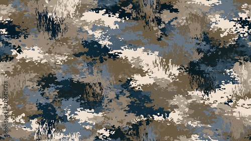 Abstract Brush Stroke Camouflage Pattern