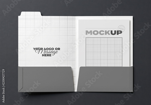 Open Folder and Document Mockup