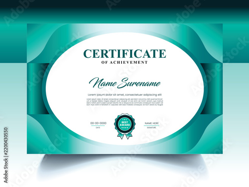 Creative Modern Elegant Certificate design Template