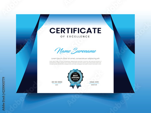 Creative Modern Elegant Certificate design Template