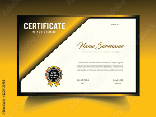 Creative Modern Elegant Certificate design Template