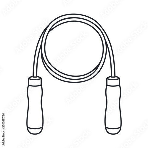 Jump rope monoline illustration