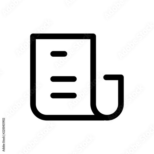 Animated invoice line icon. Commercial document by seller to buyer animation. Financial report. Business documentation. Alpha transparent video