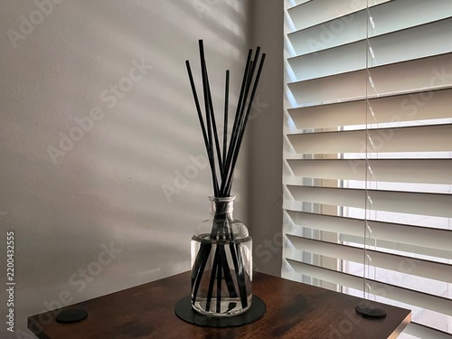 Glass Reed Diffuser Near Office Window