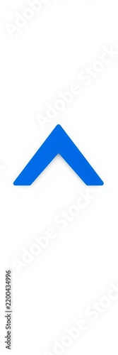 Wavy blue arrow pointing forward on a white background, symbolizing progress and momentum, drive, trajectory