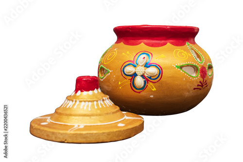 Quadro su tela garba Navratri holy earthen clay pot garba for navratri festival puja aarti pray