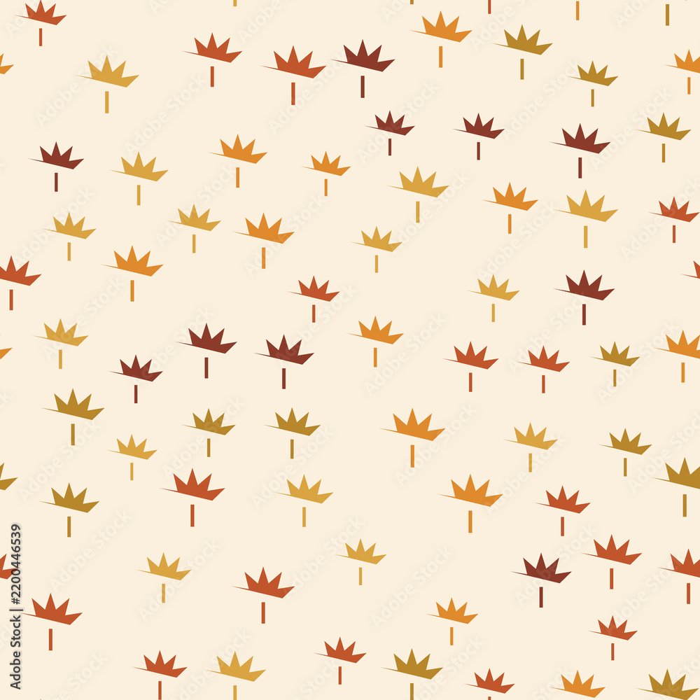 Fototapeta premium Seamless pattern of colorful autumn maple leaves
