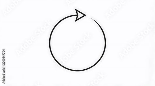 Circular reload line arrow icon symbol