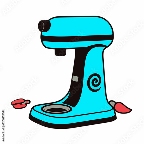 Whimsical Stand Mixer Illustration
