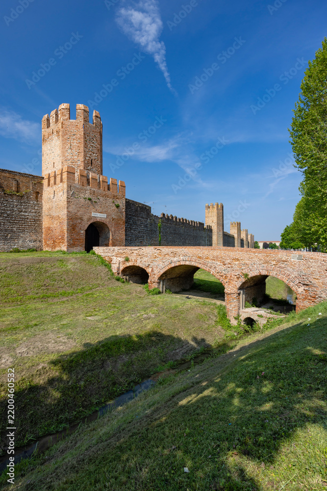 Obraz premium Ancient walls of Montagnana, Padova province, Veneto, Italy