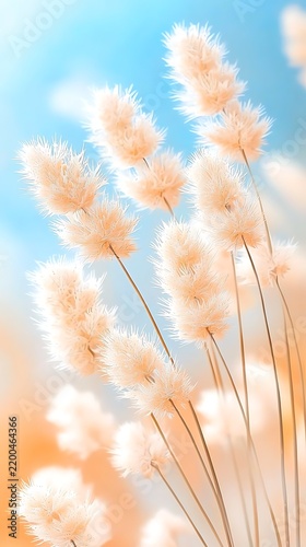 Soft White Fluffy Flowers on Colorful Backgrounds Upgrade Movement Evolution