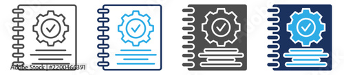 Plakat w ramie study guide icon set multi concept