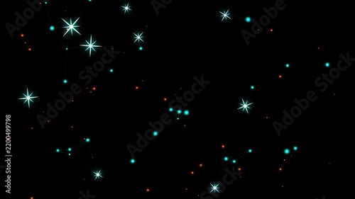 Abstract Quantum Plexus Constellation Loop Seamless Motion Loop 4K