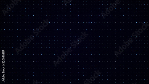Abstract technology background of digital network connections on a dark blue gradient. Glowing dots, futuristic grid, global business data, information technologies, AI. Minimal modern background