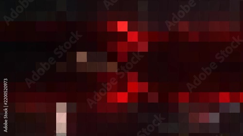 Red pixel animation background video 