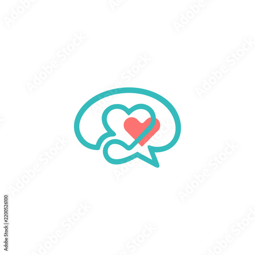 Brain and Heart Mental Health Psychology Line Logo