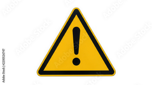 Yellow warning triangle exclamation icon