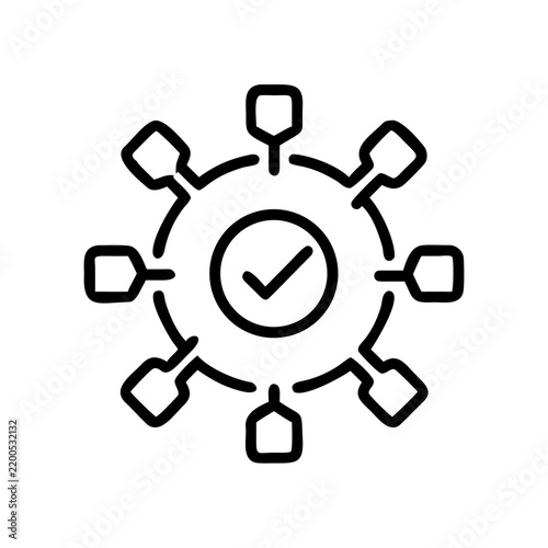 Collaboration and teamwork icon for project development and brainstorming.