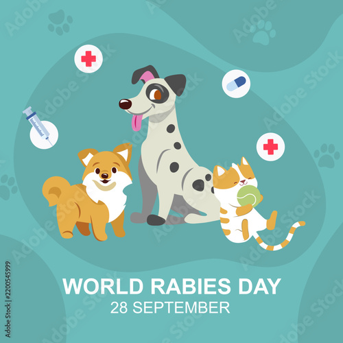 Bacground Vector World Rabies Day