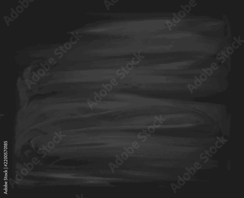 Black chalkboard background texture with realistic chalk smudges vector