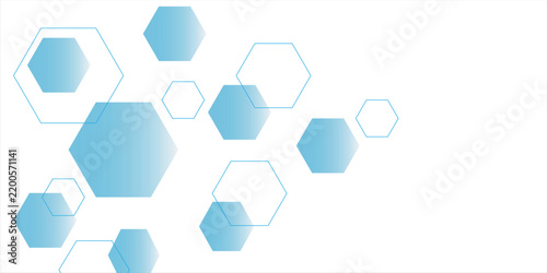 Abstract blue hexagon banner background. Eps10 vector