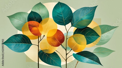 Decorative Cream Artistic Botanical Display Suggesting Freshness Creativity
