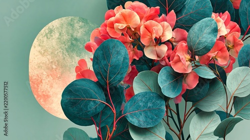 Elegant Sage Decorative Botanical Composition Suggesting Serenity Creativity