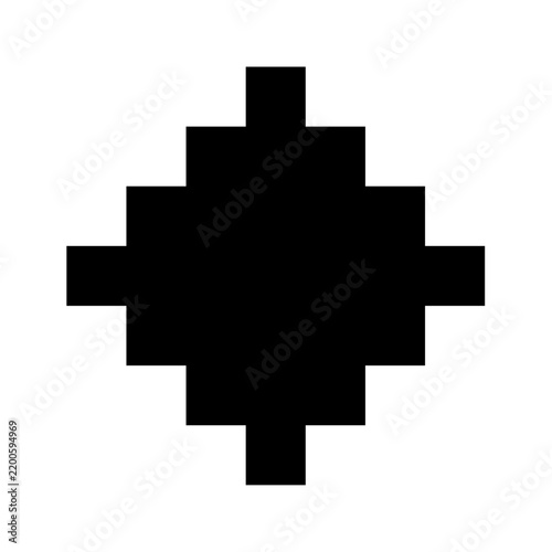 Bitmap square icon vector image

