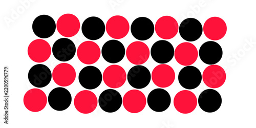 Abstract red circles on a black surface. Suitable for graphic design projects. Abstract red black brush stroke wallpaper. Colorful paper confetti scattered on white background.